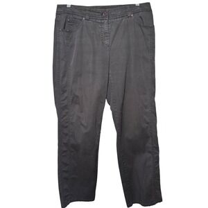 GERRY WEBER Womens Black Danny Straight Leg Pants Sz 12R German Utility Gorpcore
